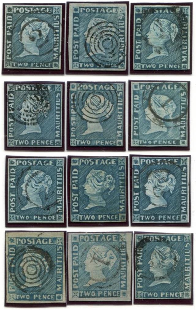 Modrý Mauritius POST PAID 12