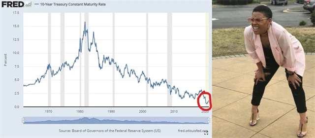 Výnos 10letých vládních dluhopisů USA