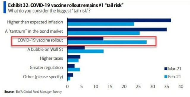FMS - covid-19 je v březnu 2021 až třetím největším rizikem