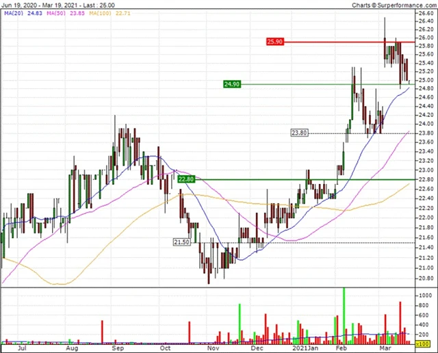Purcari Wineries - technická analýza