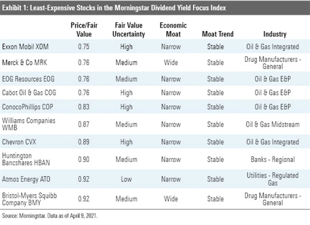 10 dividendových akcií Morningstar