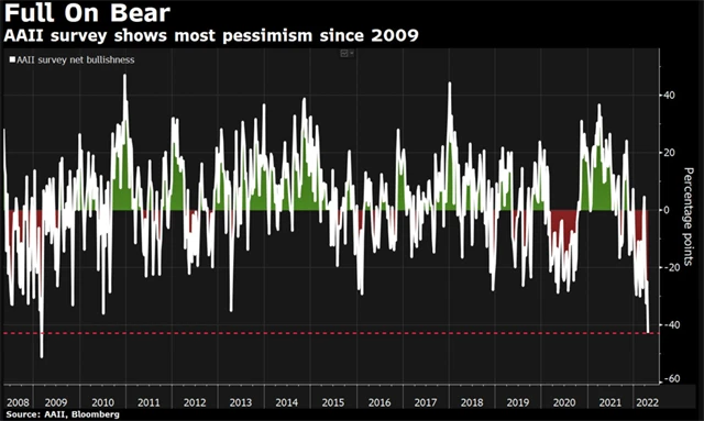 Převaha medvědů mezi americkými individuálními investory
