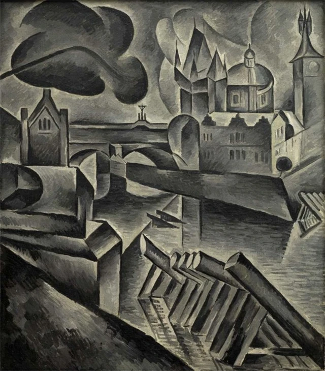 Bohumil Kubišta: Staropražský motiv (Alt-Prager Motiv), 1911,