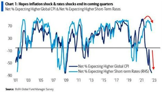 Méně manažerů očekává vyšší inflaci a sazby