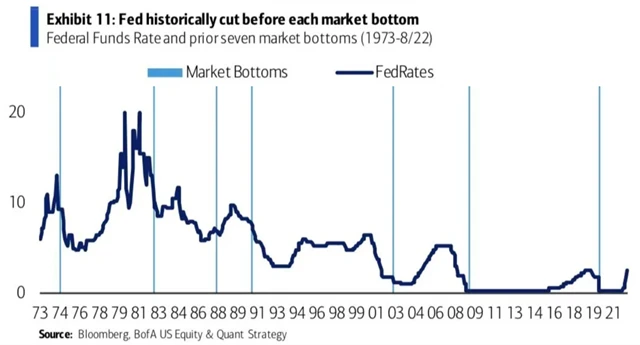 Dna akciového trhu nastávala v historii až po poklesu sazeb Fedu