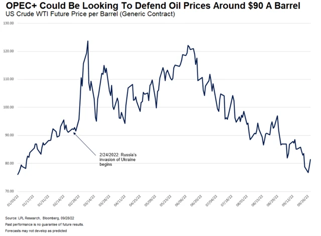 OPEC+ může mít zájem držet cenu ropy kolem 90 USD za barel