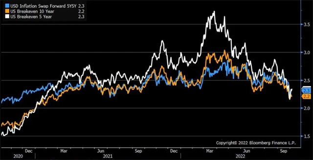 Dlouhodobá inflační očekávání v USA klesají