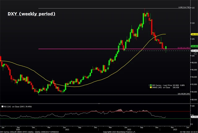 Americký dolar (týdenní)