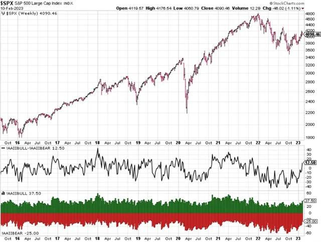 S&P 500 a průzkum AAII