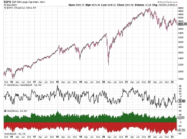 S&P 500 a průzkum AAII