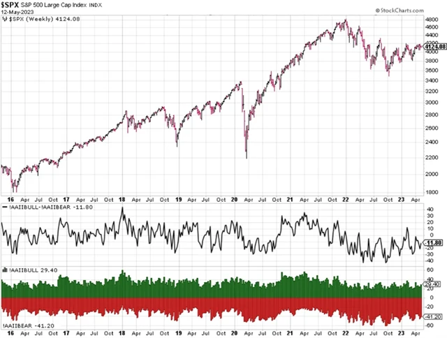 S&P 500 a průzkum AAII