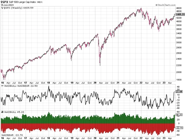 S&P 500 a průzkum AAII
