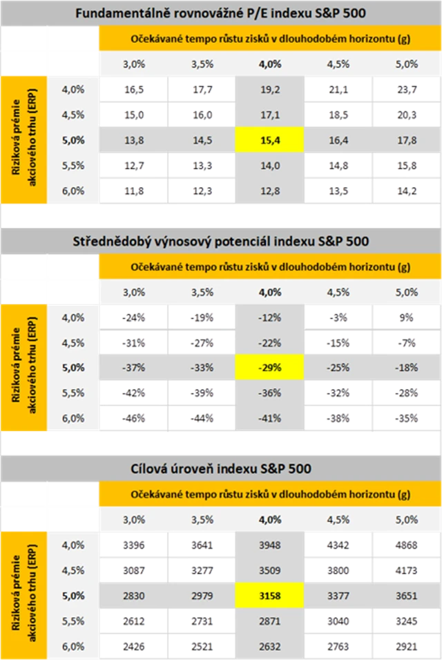 5 S&P 500 - ocenění a predikce
