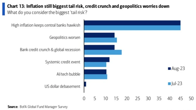 Největším rizikem je nadále vyšší inflace a jestřábí postoj centrálních bank
