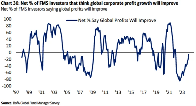 Očekávání růstu zisků firem