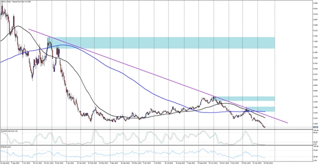 Cena zemního plynu 19.2.2024