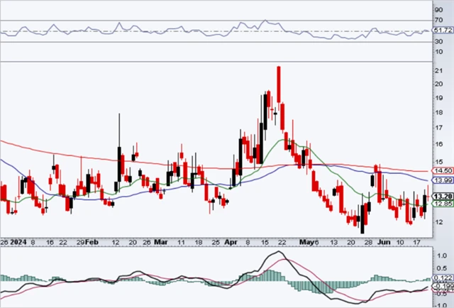VIX - technická analýza (21. 6. 2024)