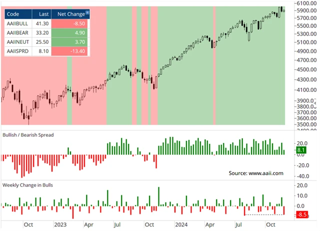 S&P 500 a průzkum AAII