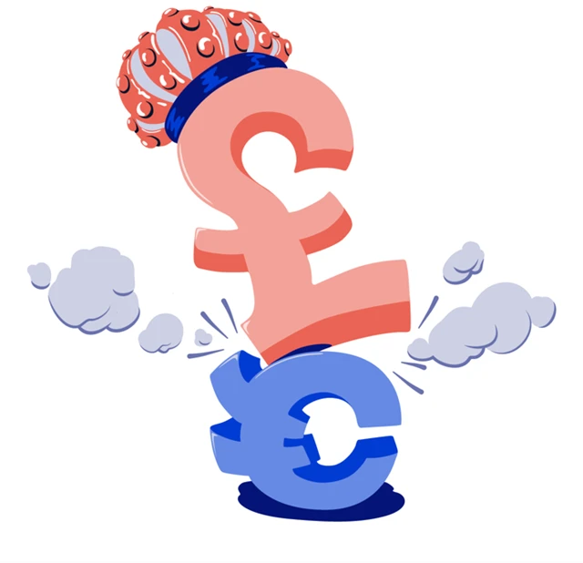 Silná libra, slabé euro - ilustrační foto