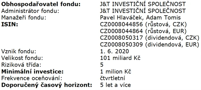 J&T Arch Investments - základní údaje