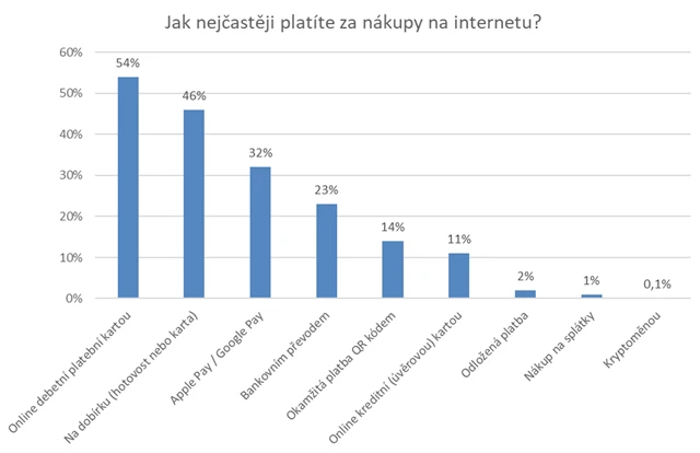 Nejčastější placení na internetu