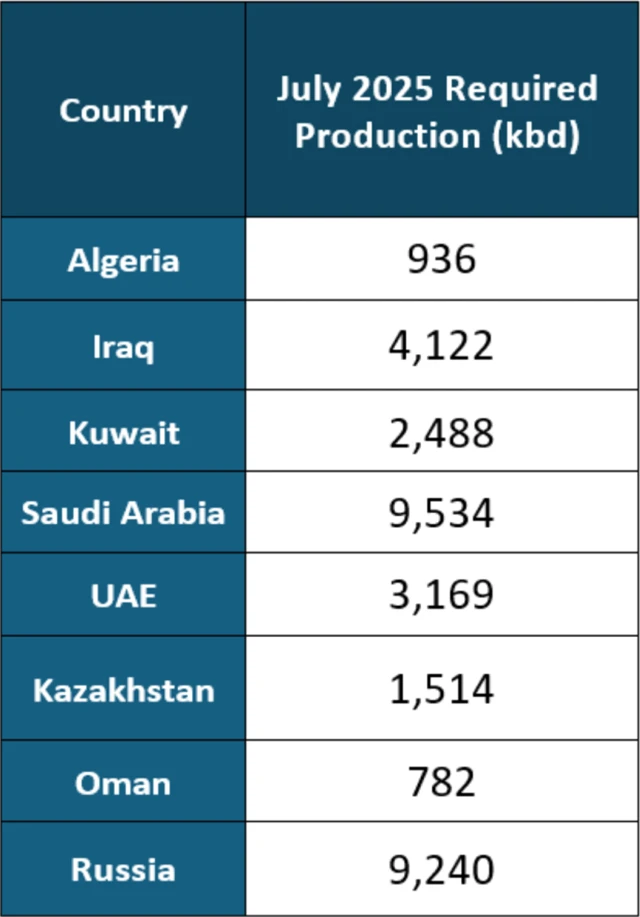 Kolik ropy budou země OPEC+ těžit od července 2025
