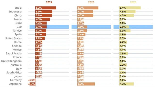 Výhled vývoje ekonomik zemí G20