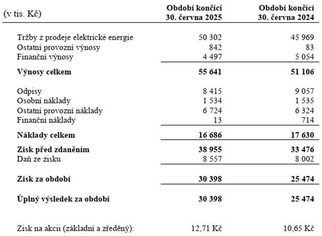 Hospodářské výsledky