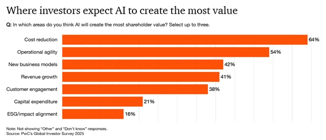 Kde by měla AI nejvíce přispět k tvorbě hodnoty