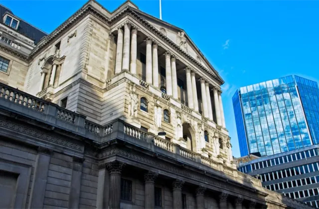Bank of England na březnovém zasedání rozhodla o zvýšení základní sazby o 25 bazických bodů na 4,25 %
