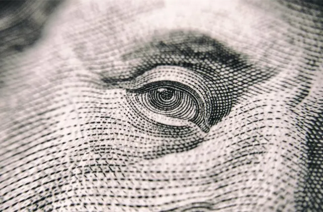 Oko, dolar, americký dolar - ilustrační foto