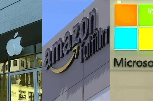 Apple, Amazon, Microsoft - ilustrační foto (nepoužívat)