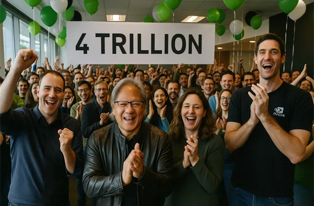 NVIDIA dosáhla tržní kapitalizace 4 biliony USD - ilustrační foto
