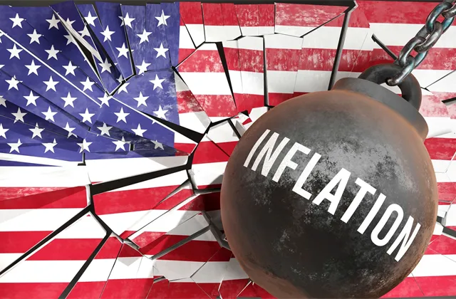 USA, inflace, vlajka