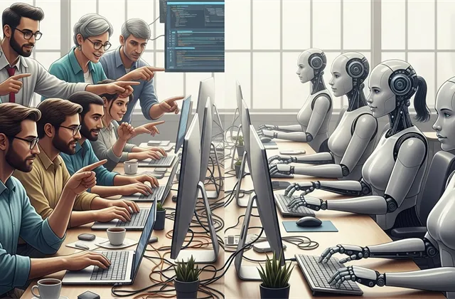 Člověk vs. AI - ilustrační foto