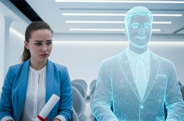 Absolventka vs. AI - ilustrační foto