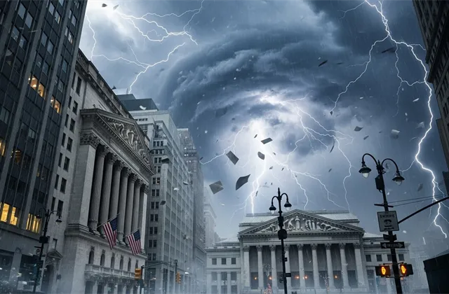 Bouře na Wall Street - ilustrační foto