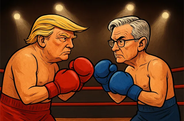 Donald Trump vs. Jerome Powell - ilustrační foto