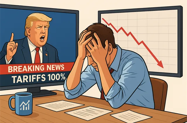 Trh padá kvůli Trumpovým clům - ilustrační foto