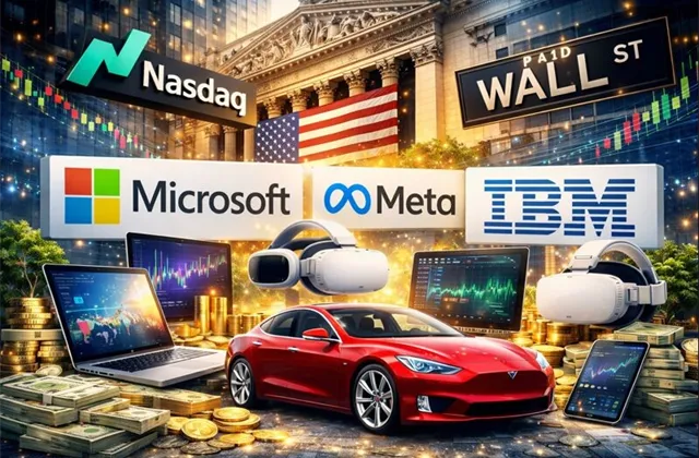Velká výsledková středa na Wall Street: Microsoft, Meta, Tesla a IBM probraly trh ze spánku