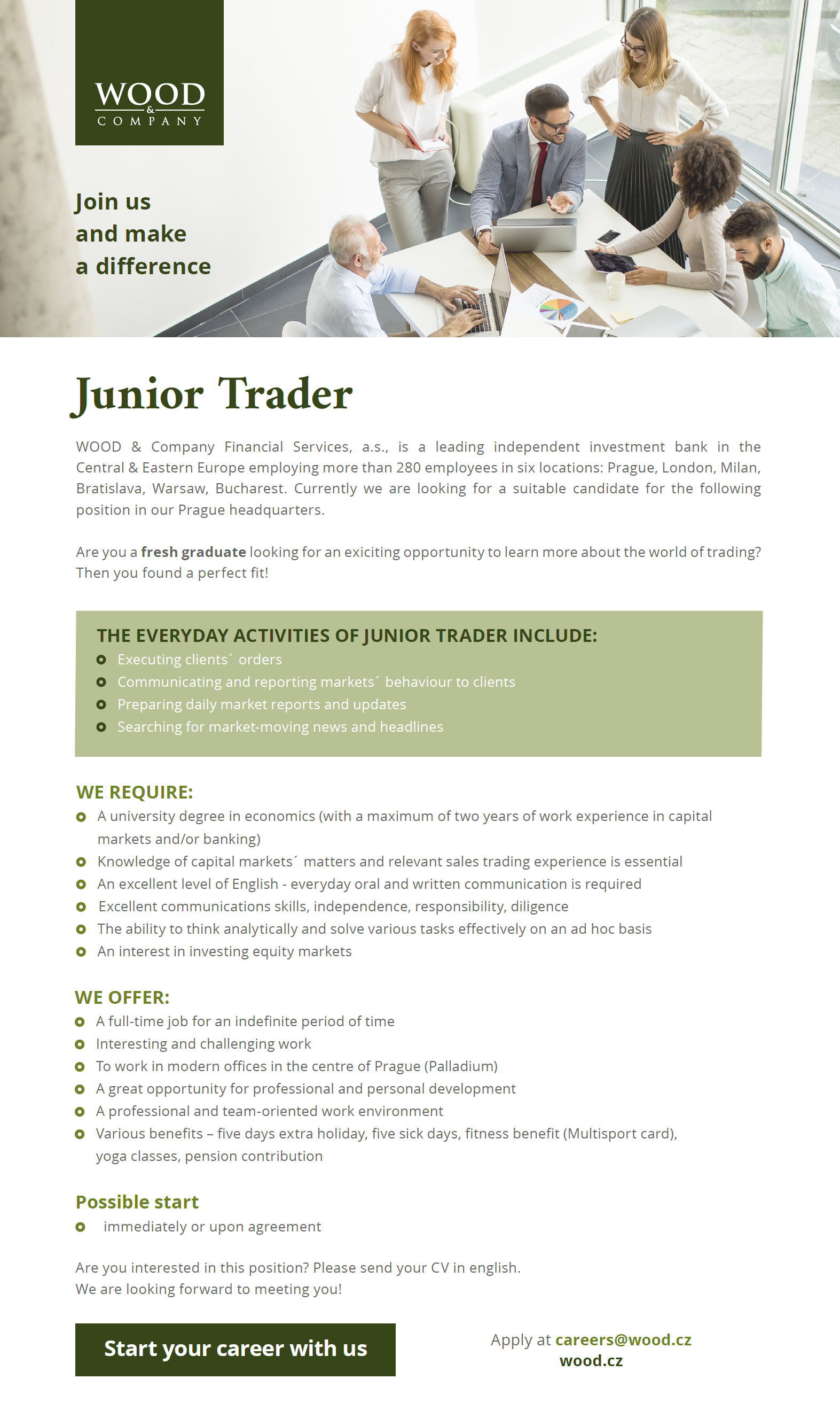 WOOD - junior trader
