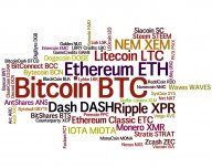 Bitcoin, Litecoin, Ripple, Ethereum, kryptoměny - ilustrační foto