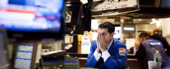 Pokles trhu, kolaps trhu, NYSE, trader