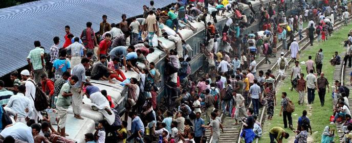 Dav, vlak, Pákistán, doprava, psychologie