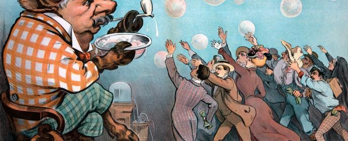 Býk, bublina, akciové šílenství, spekulace - ilustrační foto